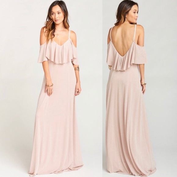Show Me Your MuMu Dresses & Skirts - Show Me Your MuMu Renee Blush Ruffled Maxi Dress